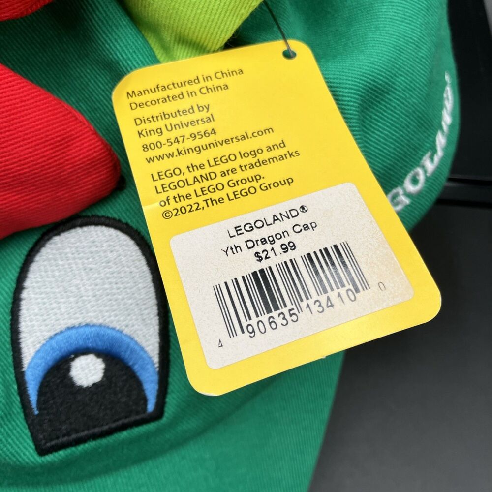 LEGO Legoland Dragon Youth Strapback Cap Green NWT 2022 Dragon Hat - Picture 8 of 9